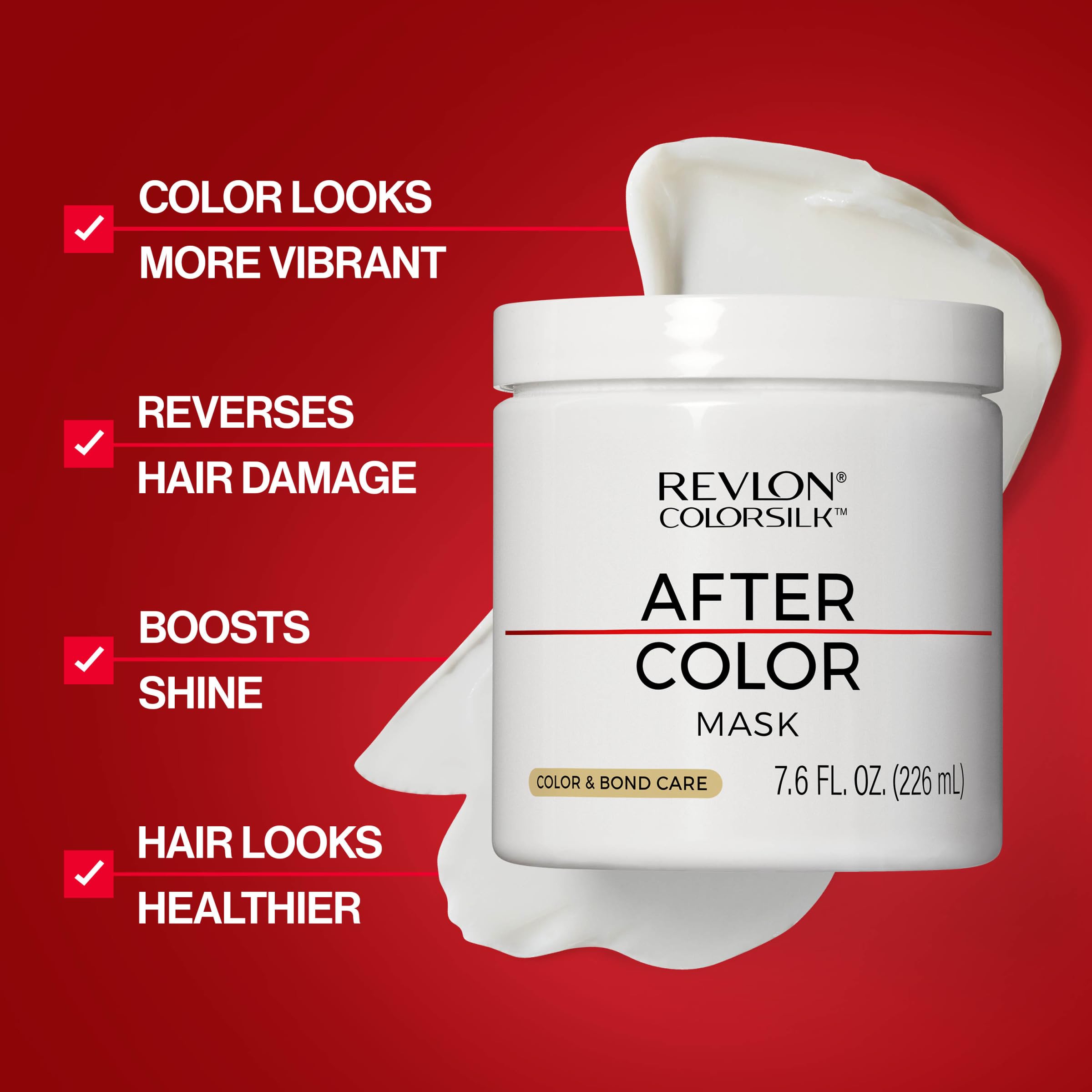 REVLON ColorSilk Vegan Keratin Hair Treatment container showing product labels and ingredients
