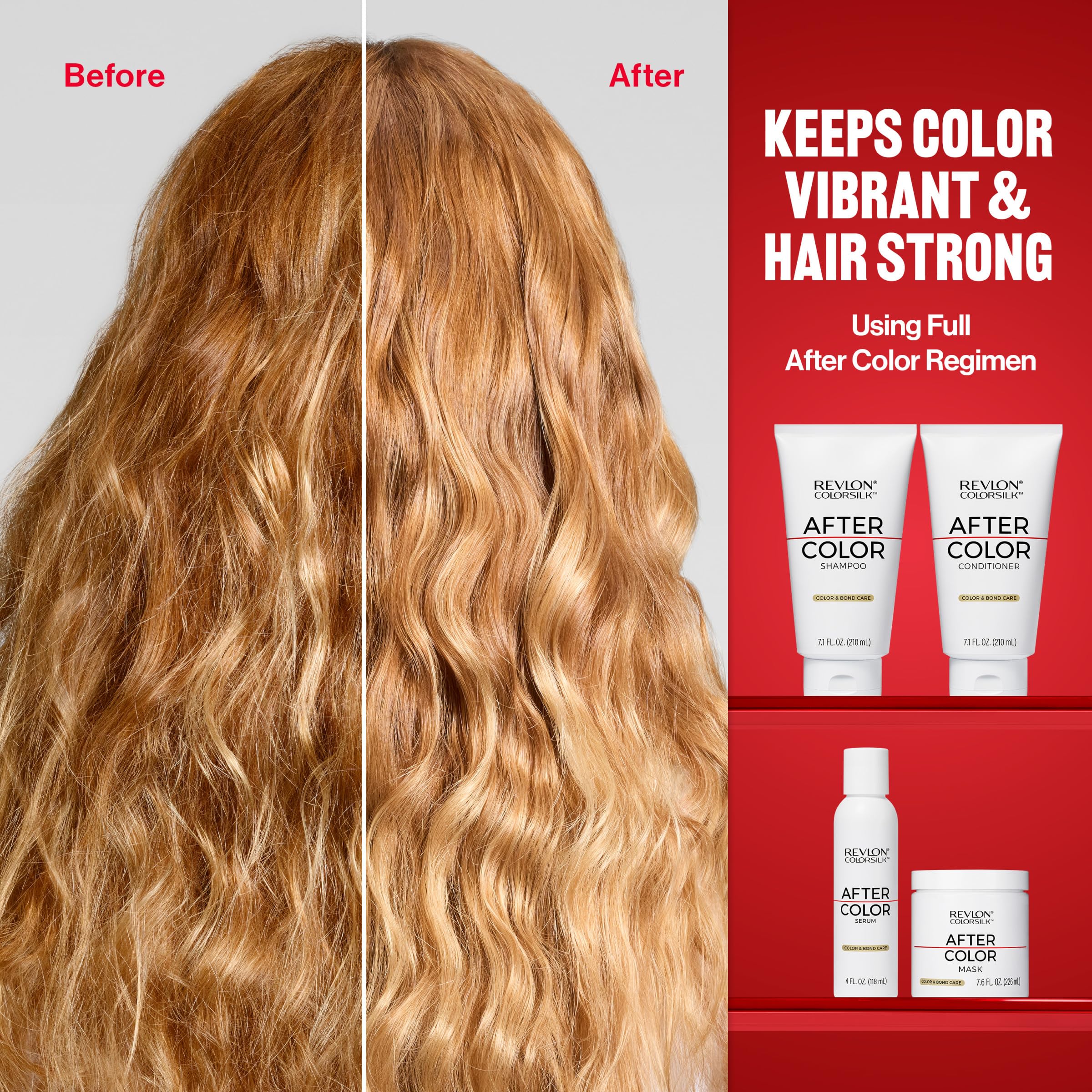 REVLON ColorSilk After Color deep conditioning treatment container sitting on a clean background