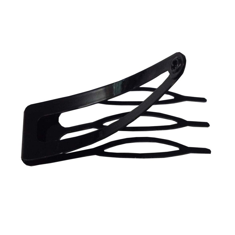 Close up of Revlon non slip hair clips showing comb teeth and grip dots