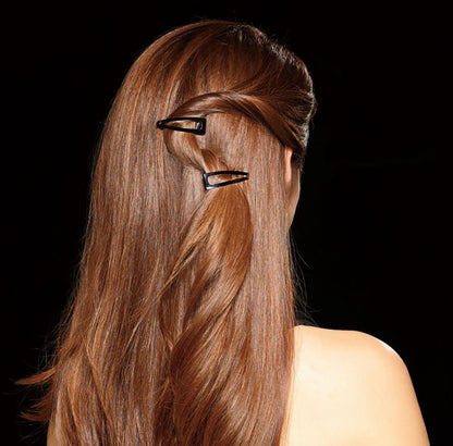 Six count package of Revlon black salon quality sectioning clips