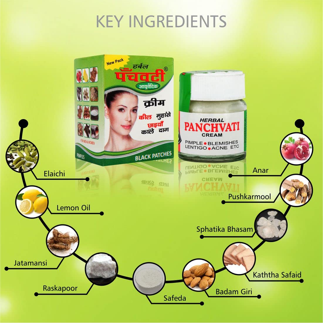 Complete Panchvati blemish and pimple mark removal cream product display