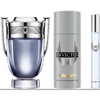 Paco Rabanne Invictus Eau de Toilette spray and deodorant set packaging