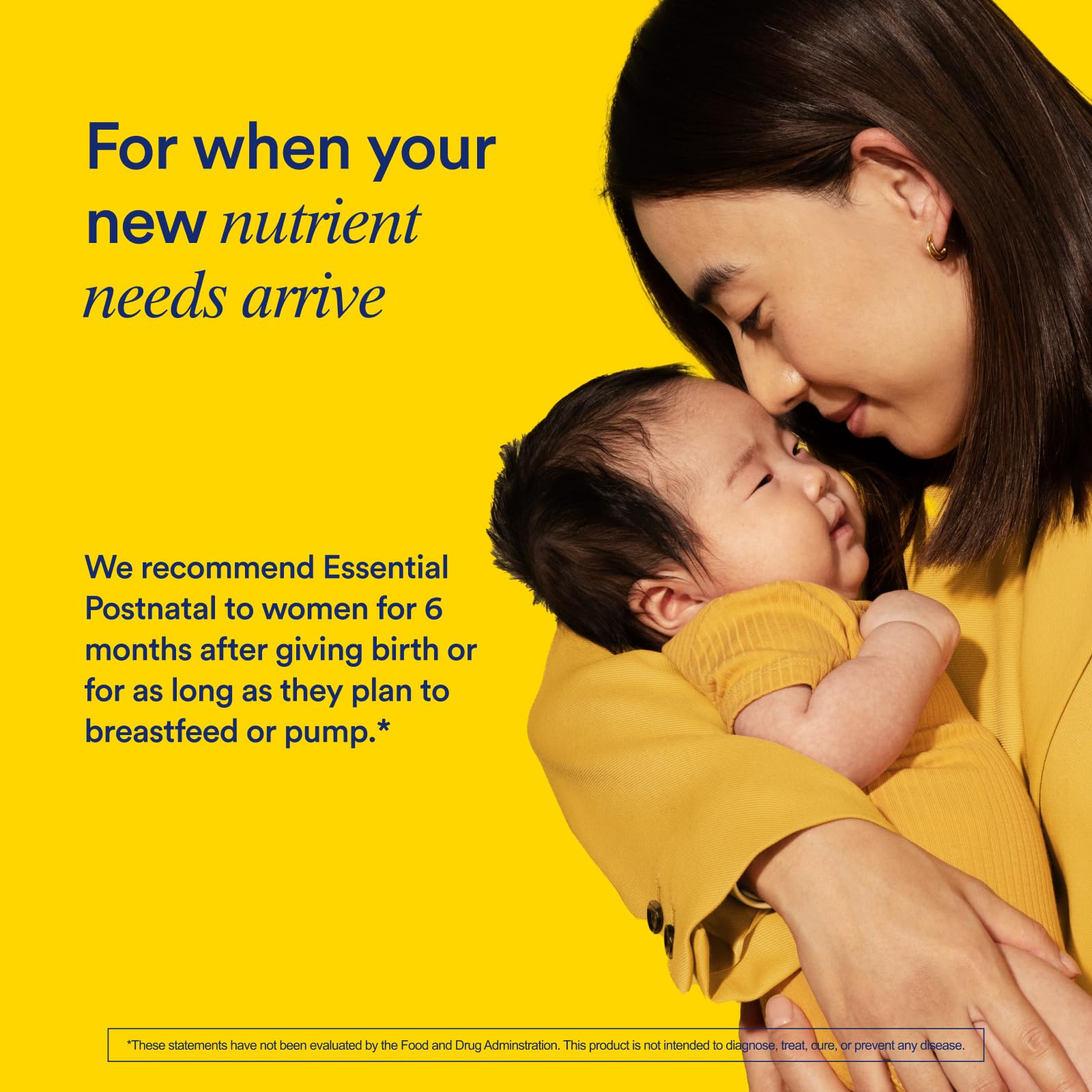 Nutritional facts panel of Ritual Postnatal Multivitamin