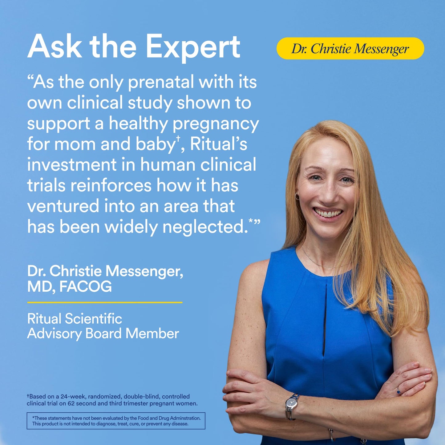 Ritual Essential for Women prenatal bottle with nutrition facts