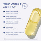 Clean microalgae omega 3 supplement bottle lifestyle view