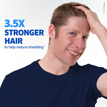 Close up of Rogaine Men's thickening shampoo texture