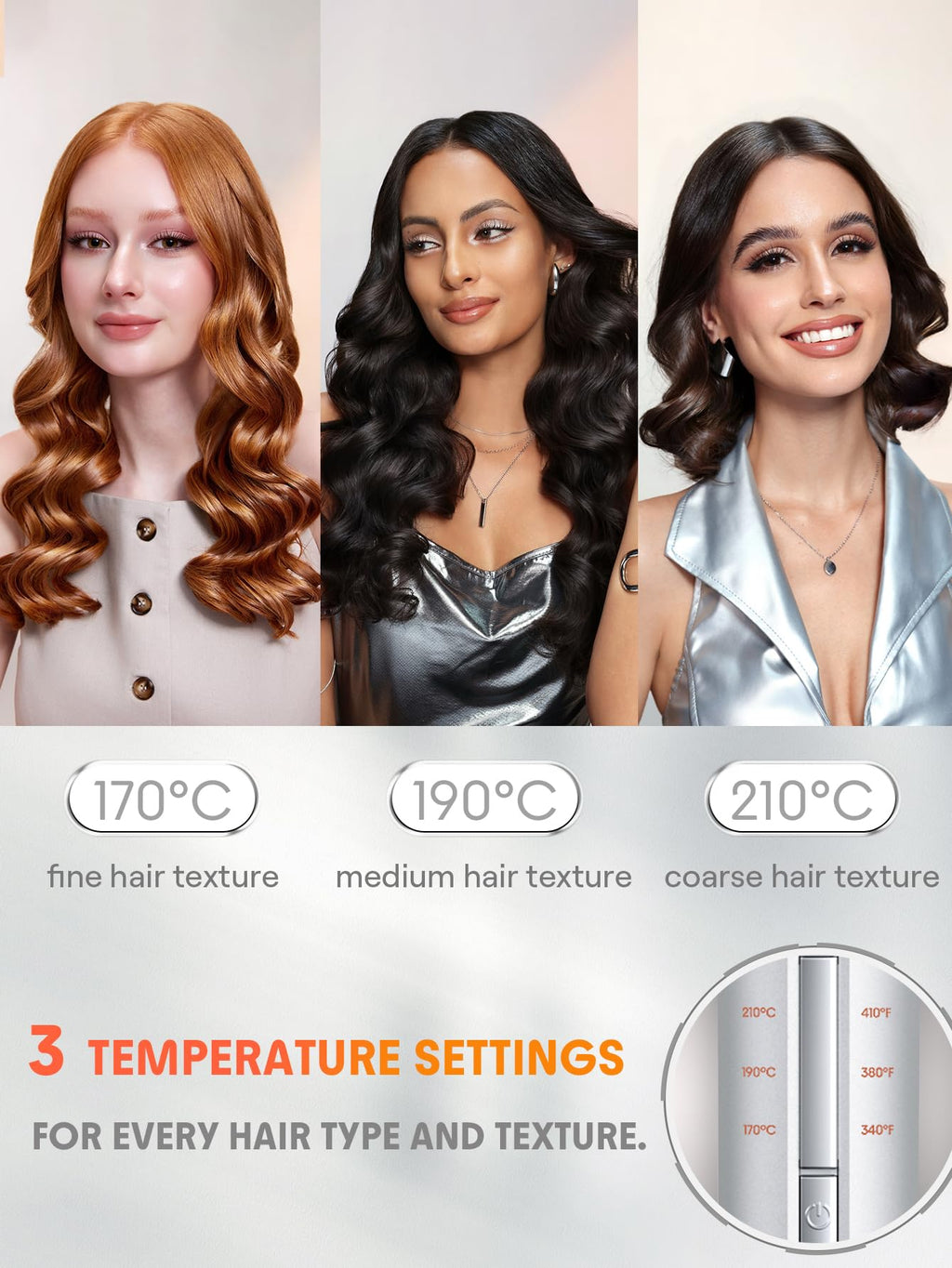 Close up of Sheglam automatic hair curler rotating mechanism