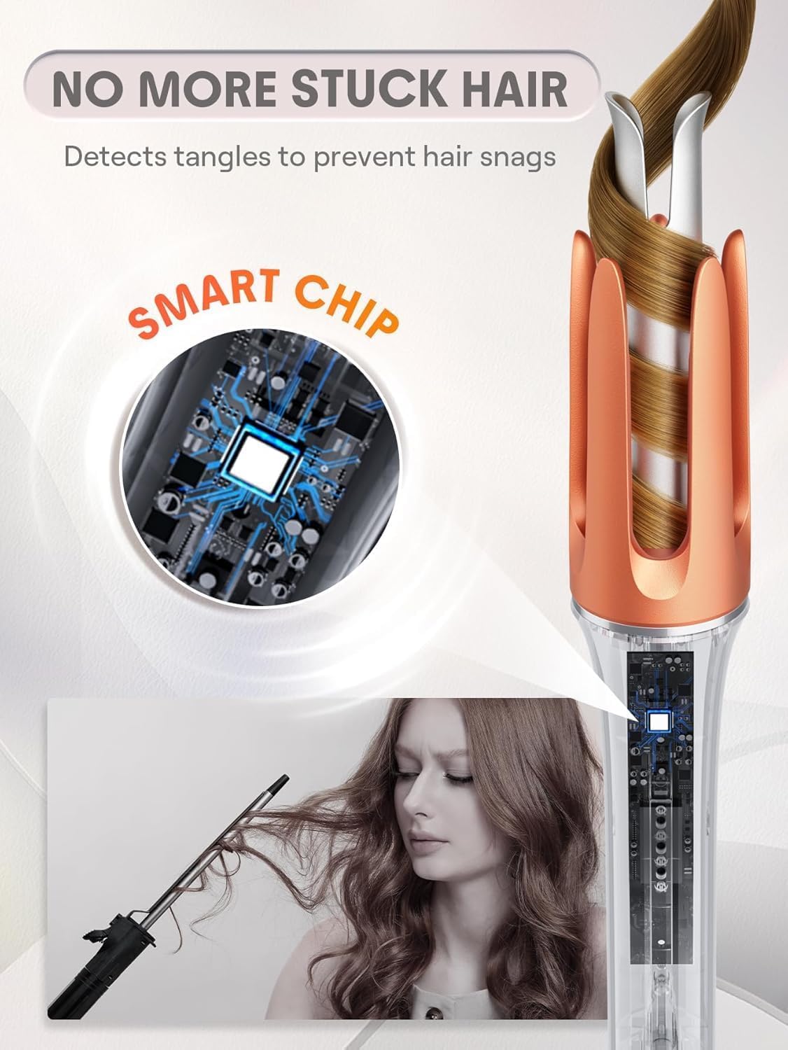 Side profile of Sheglam 25mm ceramic curling iron