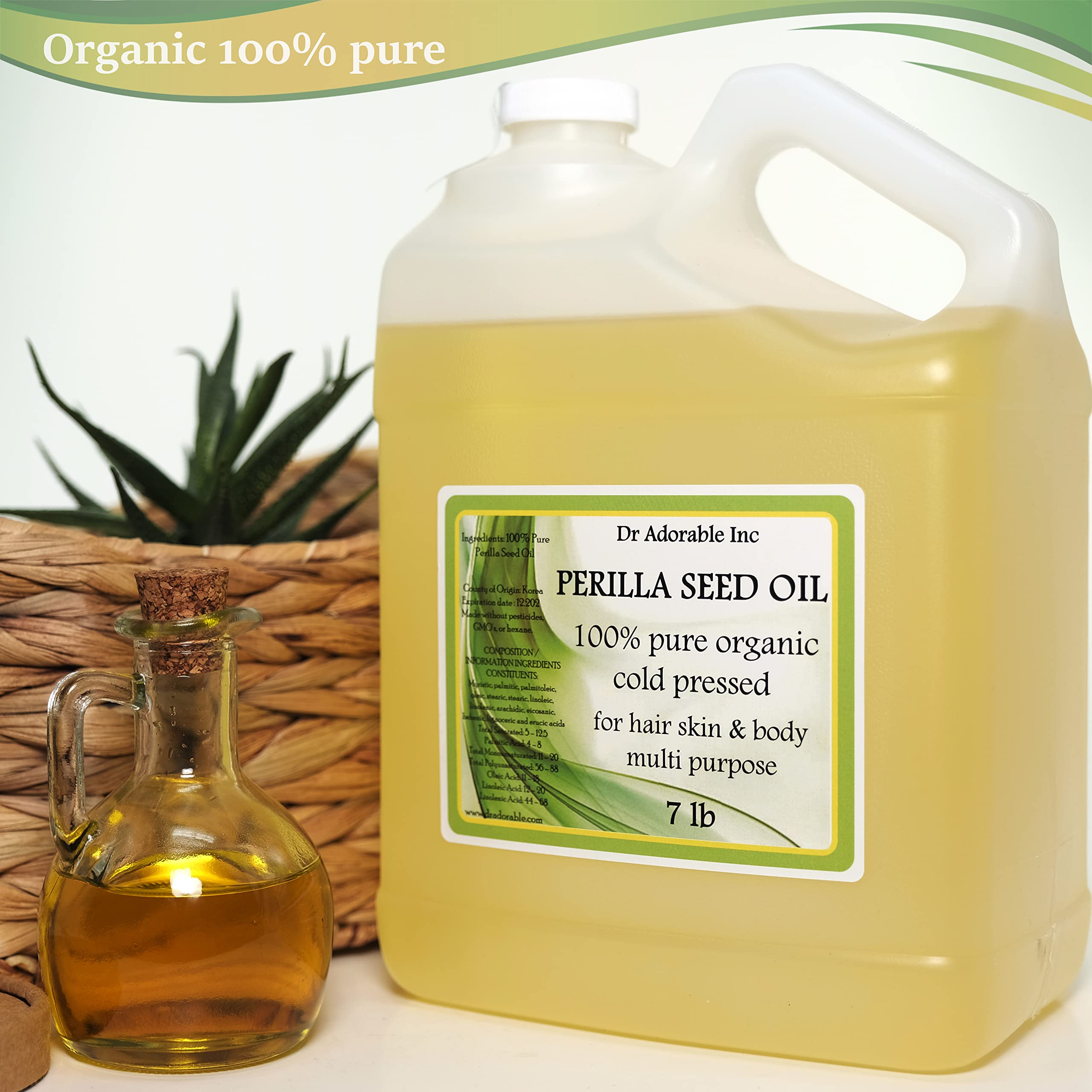 Pure cold pressed Perilla Seed Oil from Korea for large scale beauty use