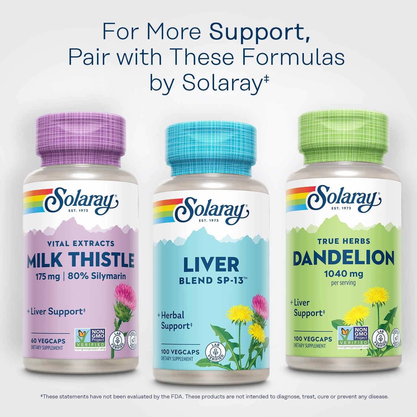 Authentic imported Solaray liver cleanse packaging showing secure seal and global product specifications