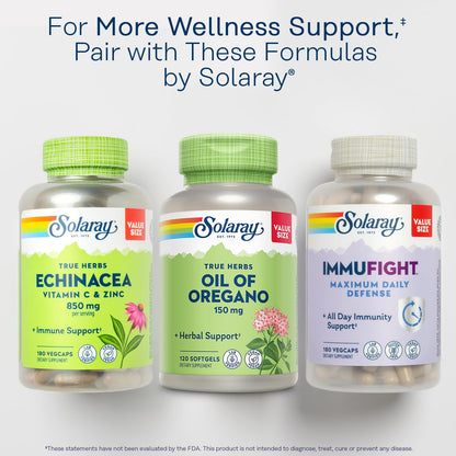 Solaray Oil of Oregano carvacrol rich immune support product side angle shot