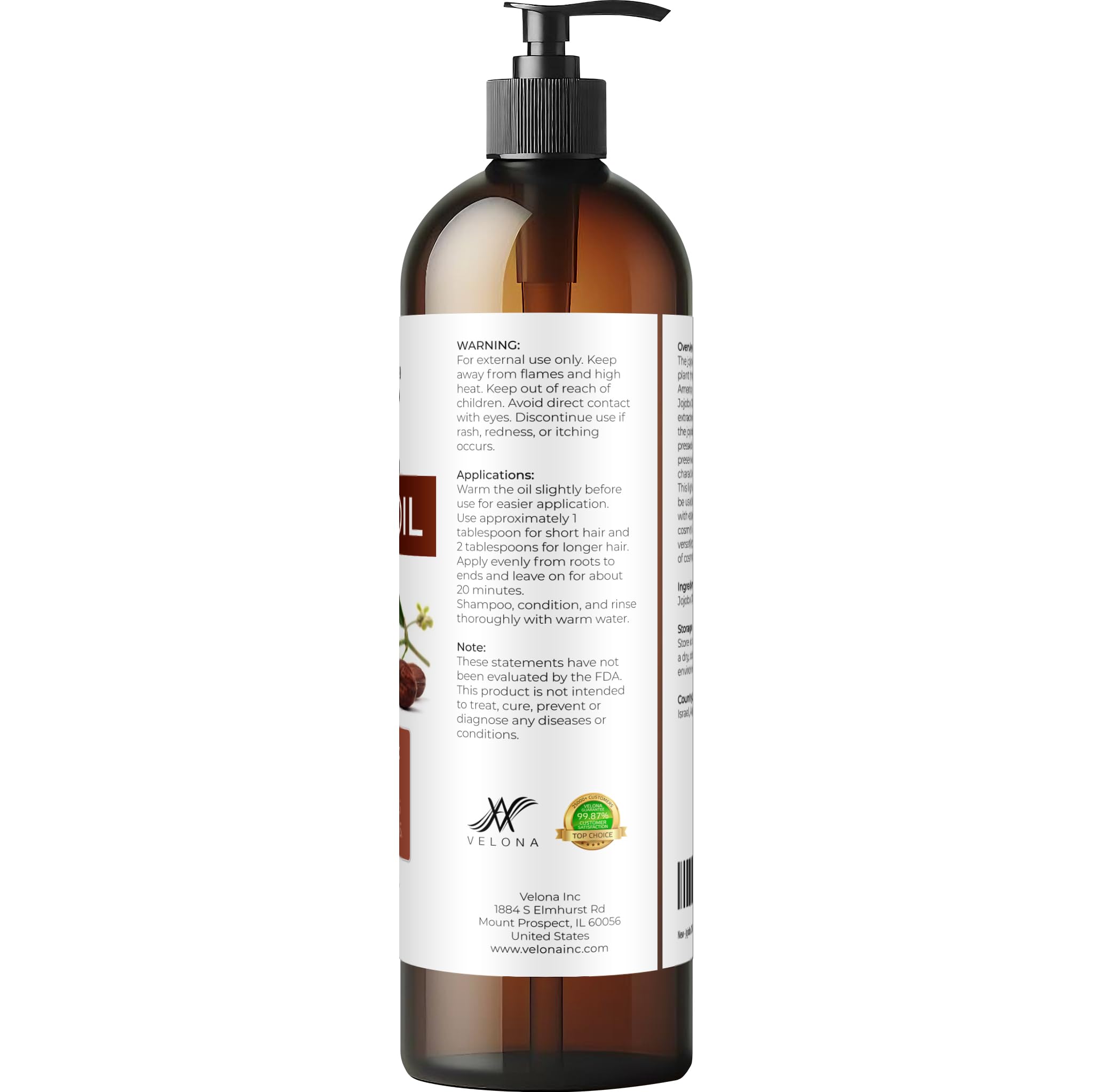 Unrefined golden seed oil provides a smooth feel and natural looking hair shine