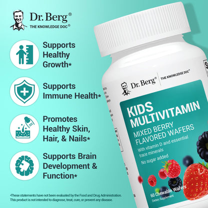 Dr. Berg children's sugar free vitamins nutrition facts label view