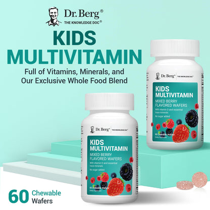 Side view of Dr. Berg Kids daily multivitamin showing premium ingredients