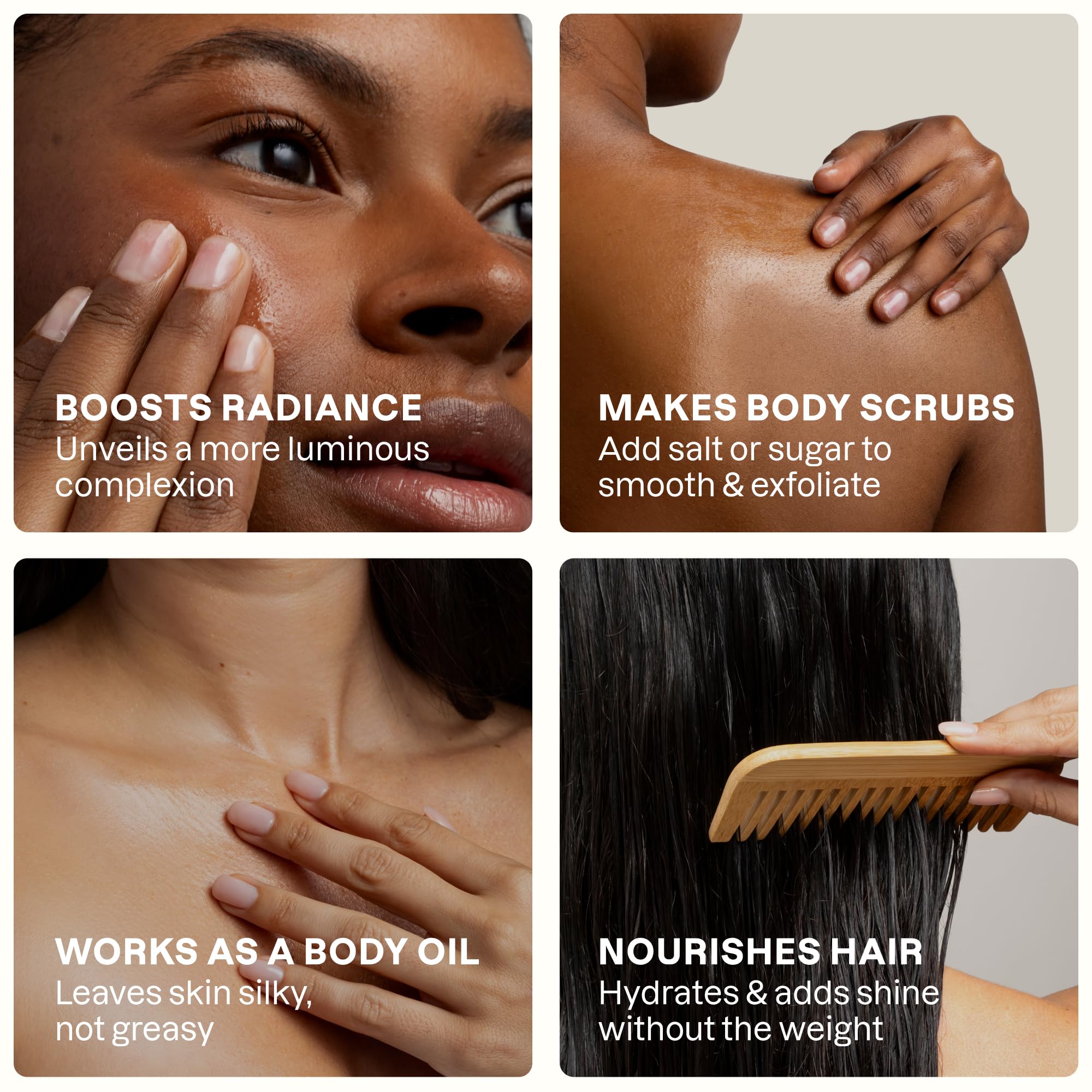Cliganic non GMO vegan beauty oil leaves your skin feeling soft and supple