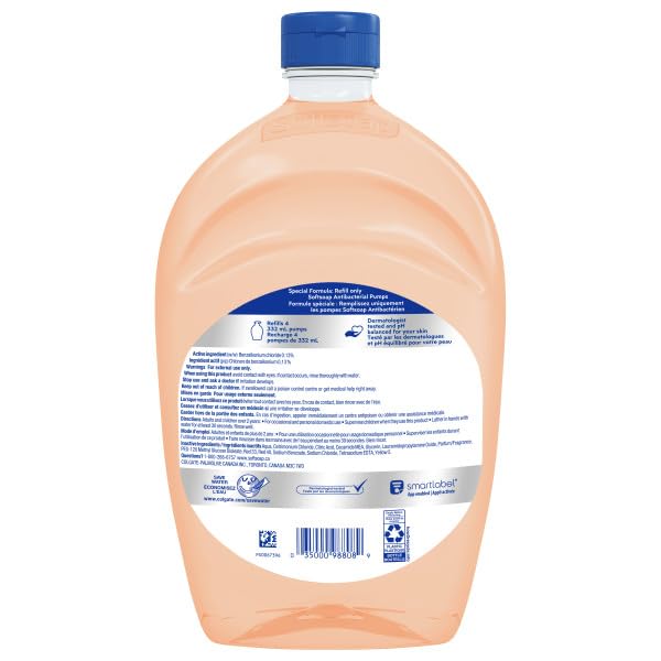 Imported Softsoap crisp clean scent antibacterial liquid formula close up