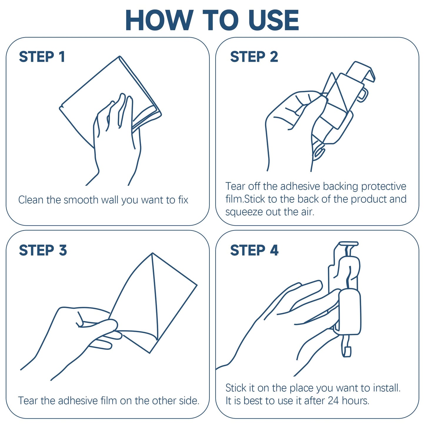 Included nano tape for tool-free CPAP holder installation