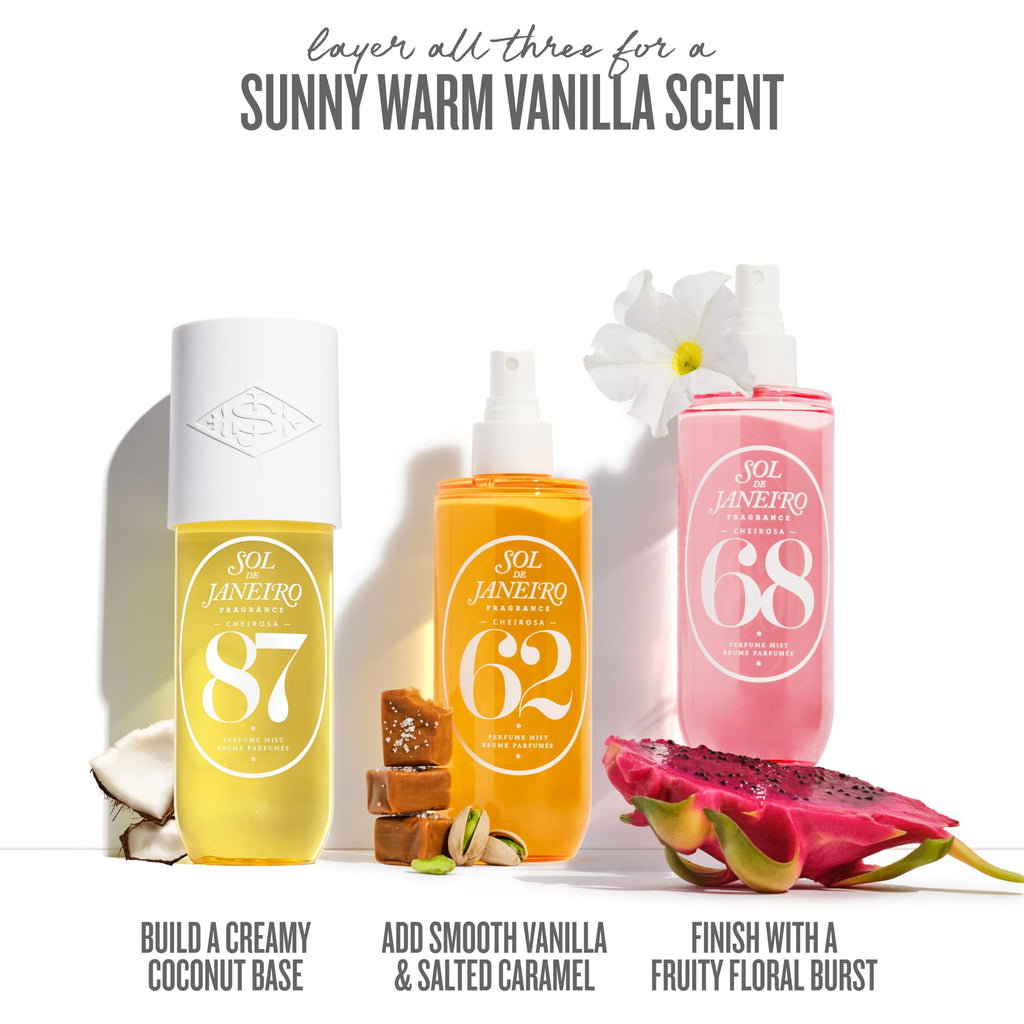 Sol De Janeiro Cheirosa 87 solar floral fragrance mist display