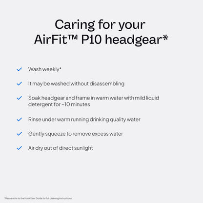 ResMed AirFit P10 headgear assembly packaged