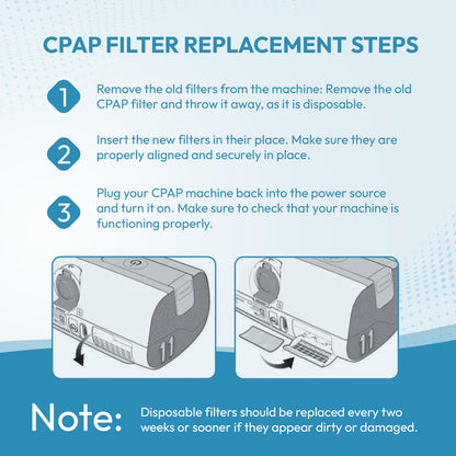 Stack of RespWave 60 pack CPAP filter individual units