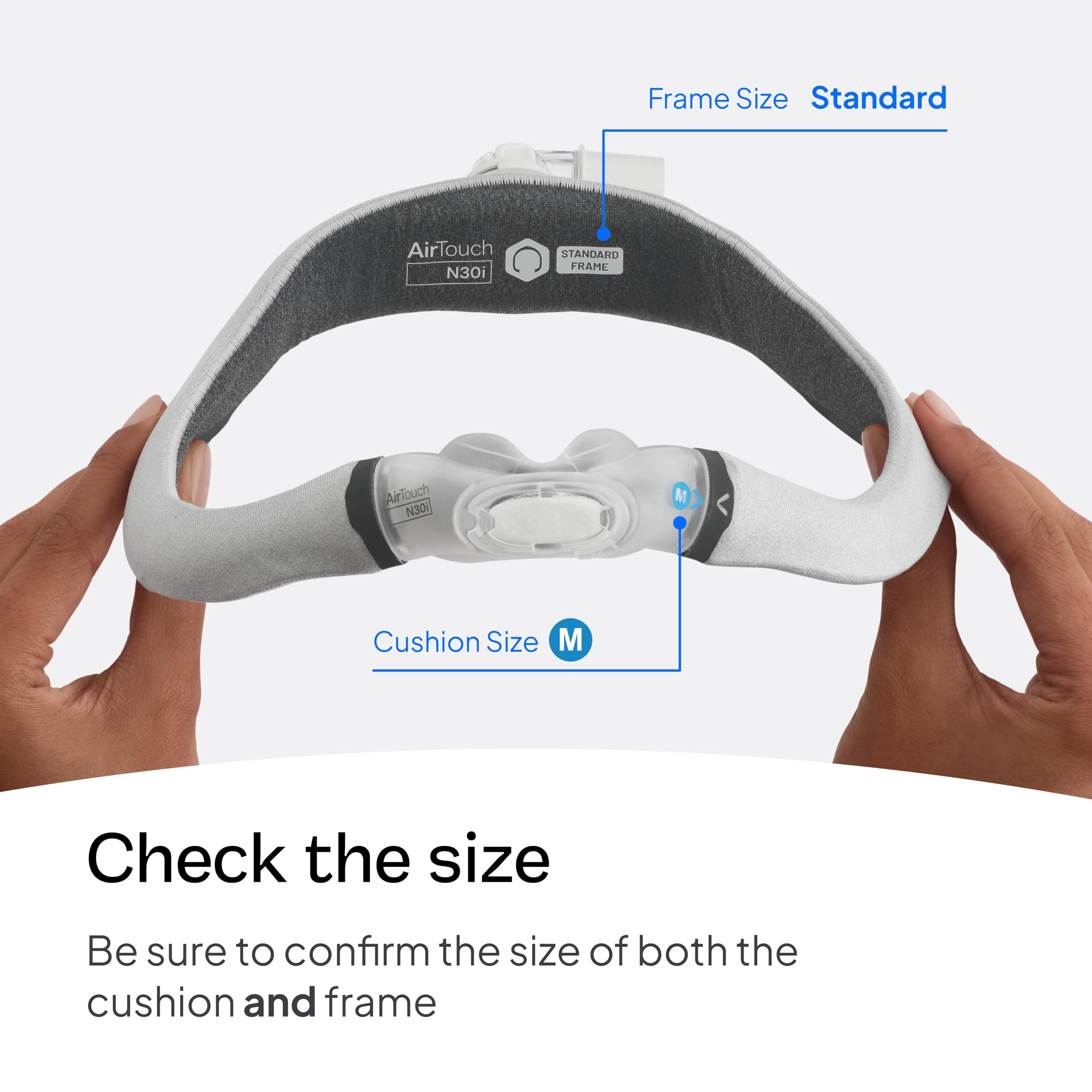 Resmed Airtouch N30i standard frame side profile