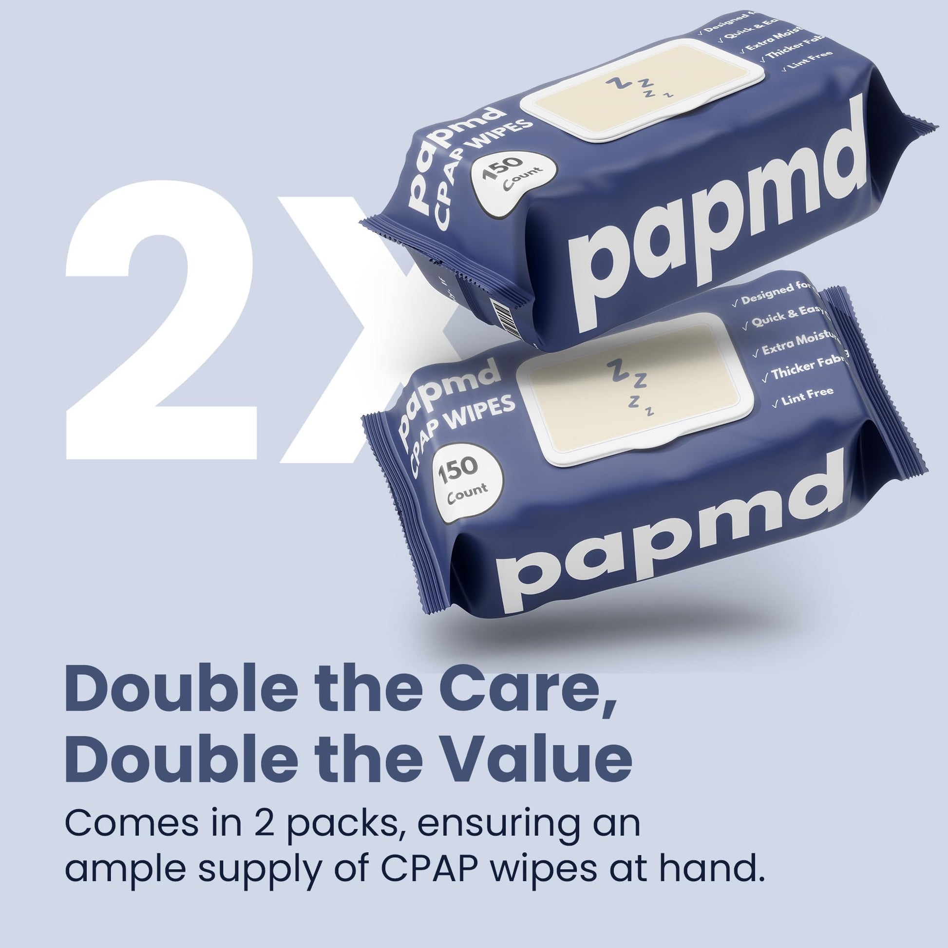Unscented CPAP machine cleaning wipes bundle