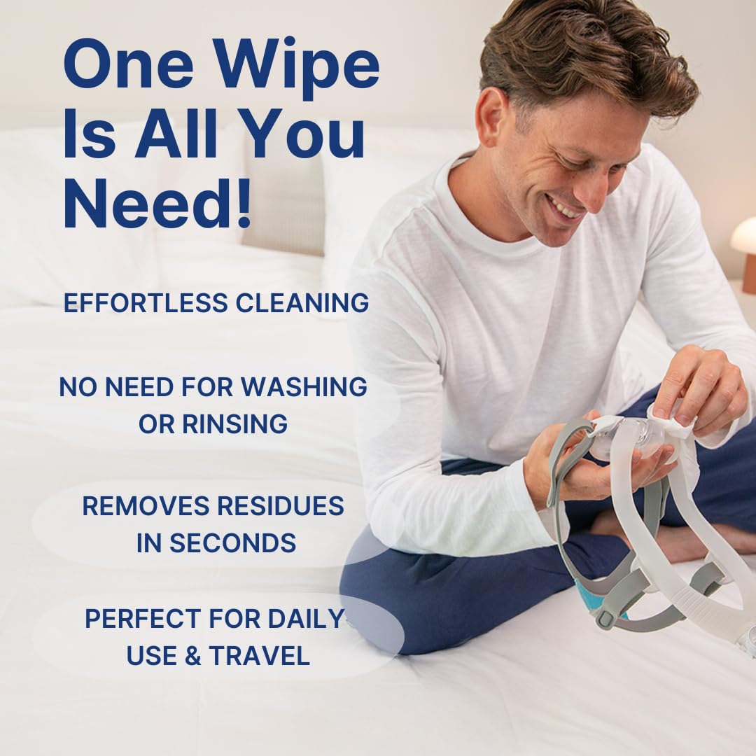 Soft cotton CPAP mask wipes with Aloe Vera