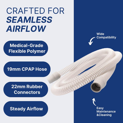 Universal replacement CPAP hose for sleep therapy machines