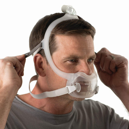 Philips DreamWear headgear side view showing attachment points