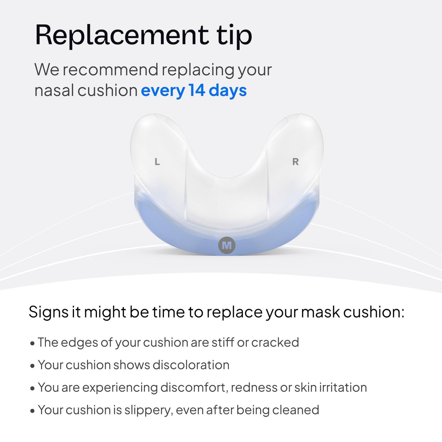 Medical-grade silicone material detail of ResMed N30 cushion