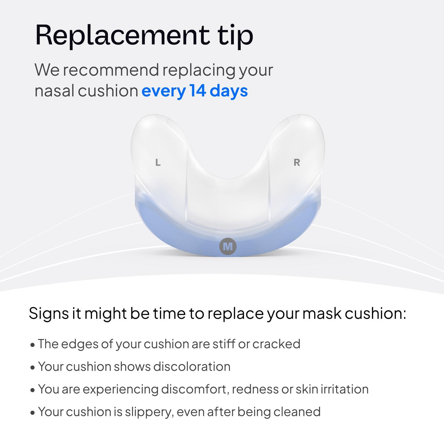 Medical-grade silicone material detail of ResMed N30 cushion