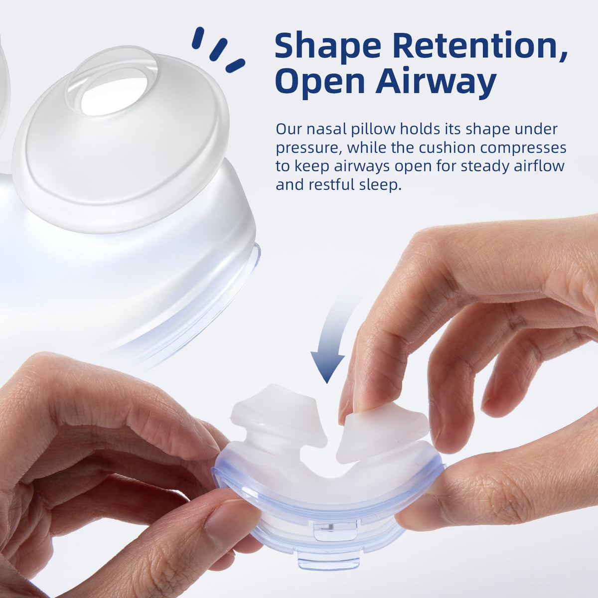 Two pack of medium size replacement nasal pillows for CPAP masks