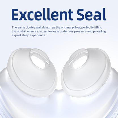 Soft silicone nasal pillow cushion detailed view for comfort