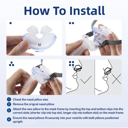 Comparison of medium sized replacement nasal pillow components