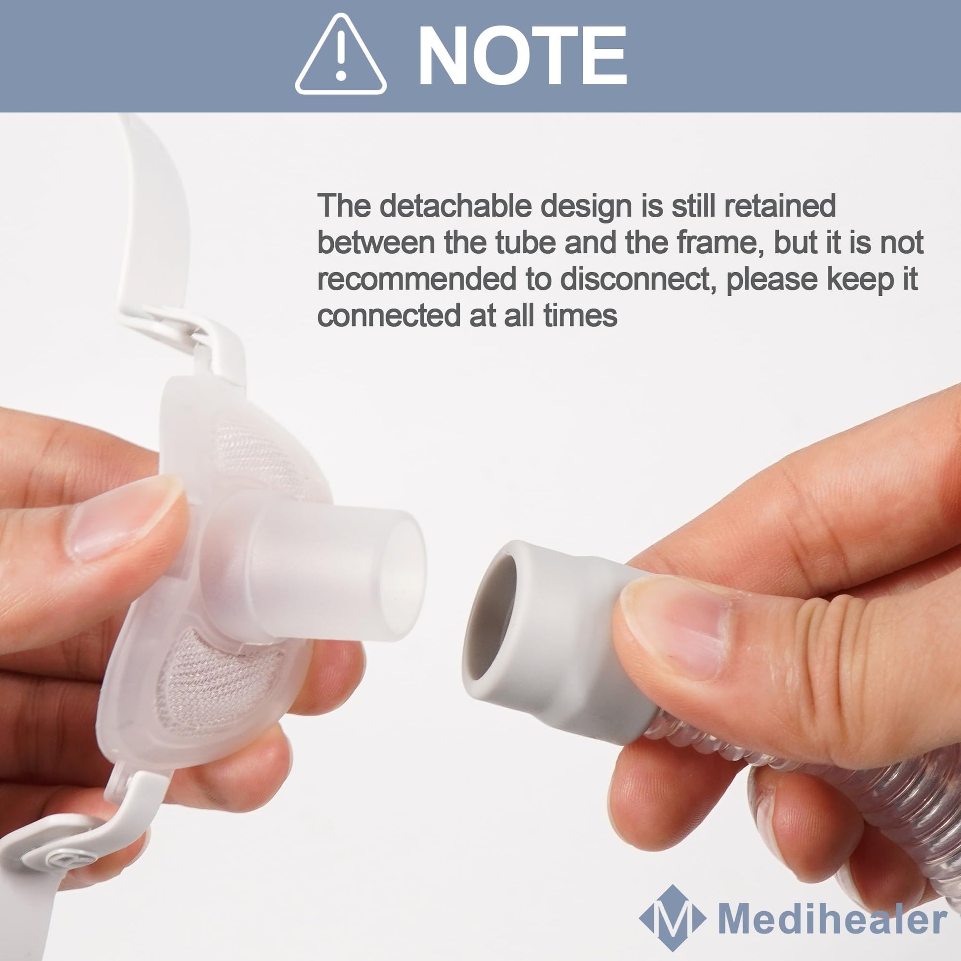 Side profile of Medihealer CPAP tube frame kit