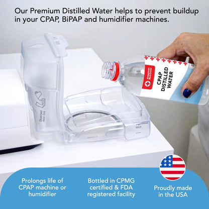 Travel-friendly Resway distilled water bottles for CPAP machines