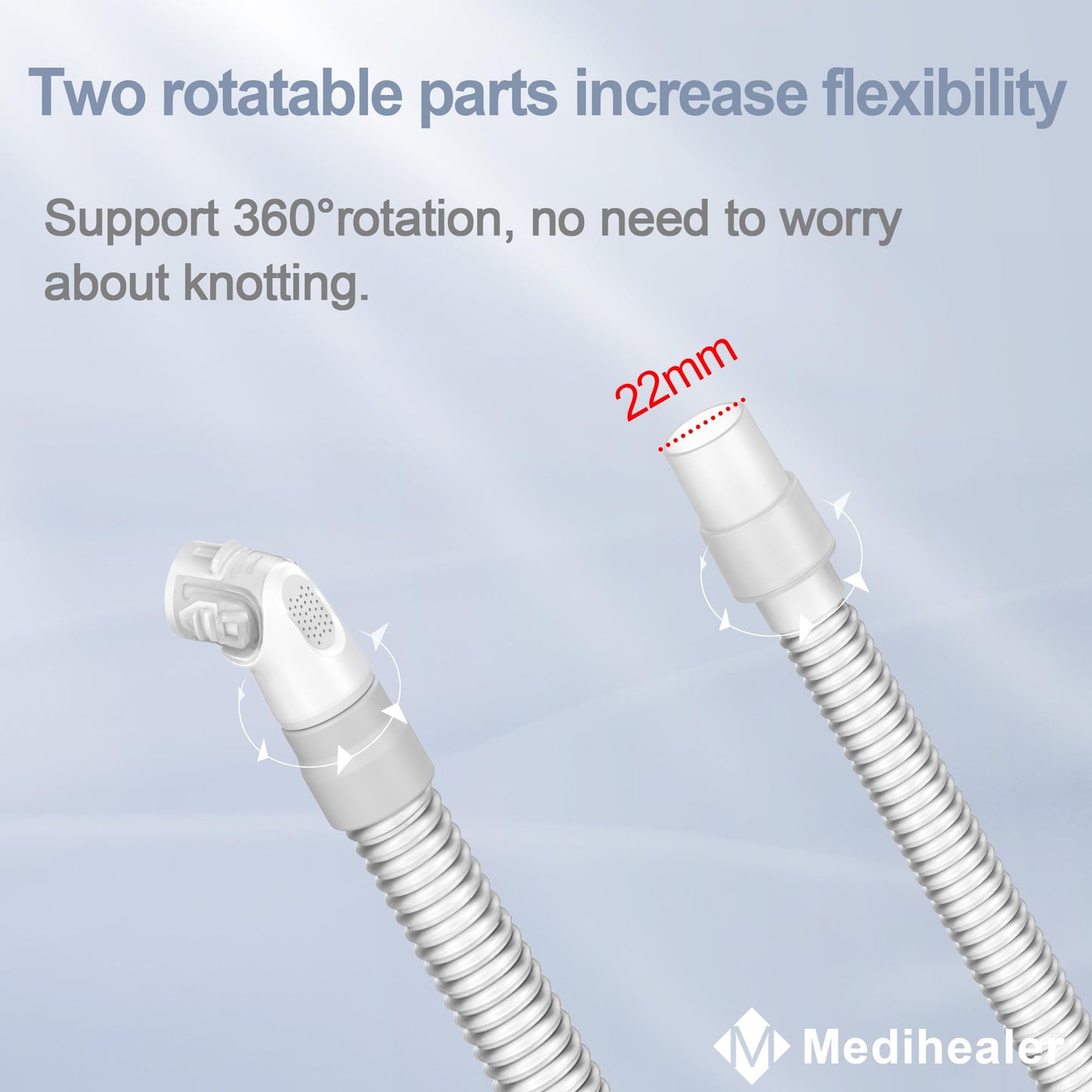 Two pack Medihealer CPAP replacement tubing for N20