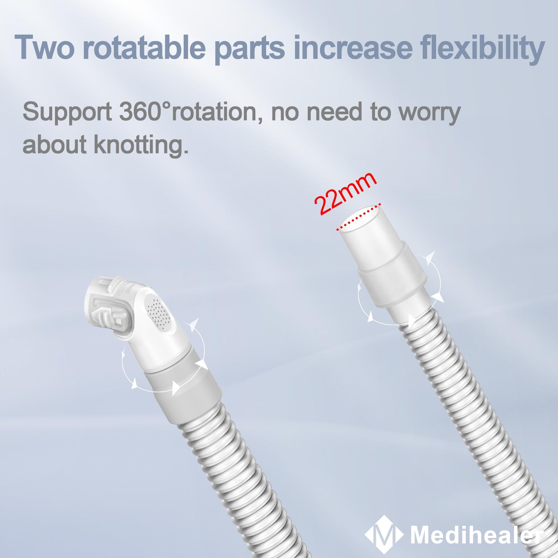 Two pack Medihealer CPAP replacement tubing for N20