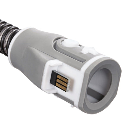 Detailed view of the grey connector ends on the Mars Wellness CPAP hose