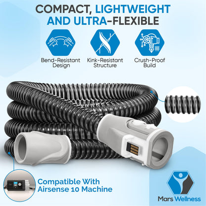 Packaged Mars Wellness CPAP heating tube for AirSense 10 models