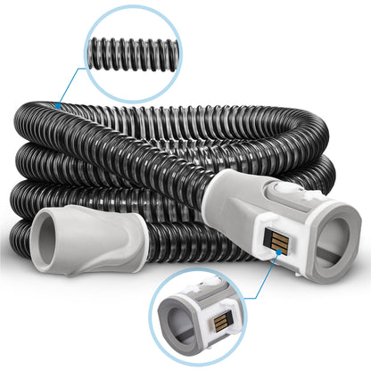 CPAP mask interface connected to the Mars Wellness heated tubing