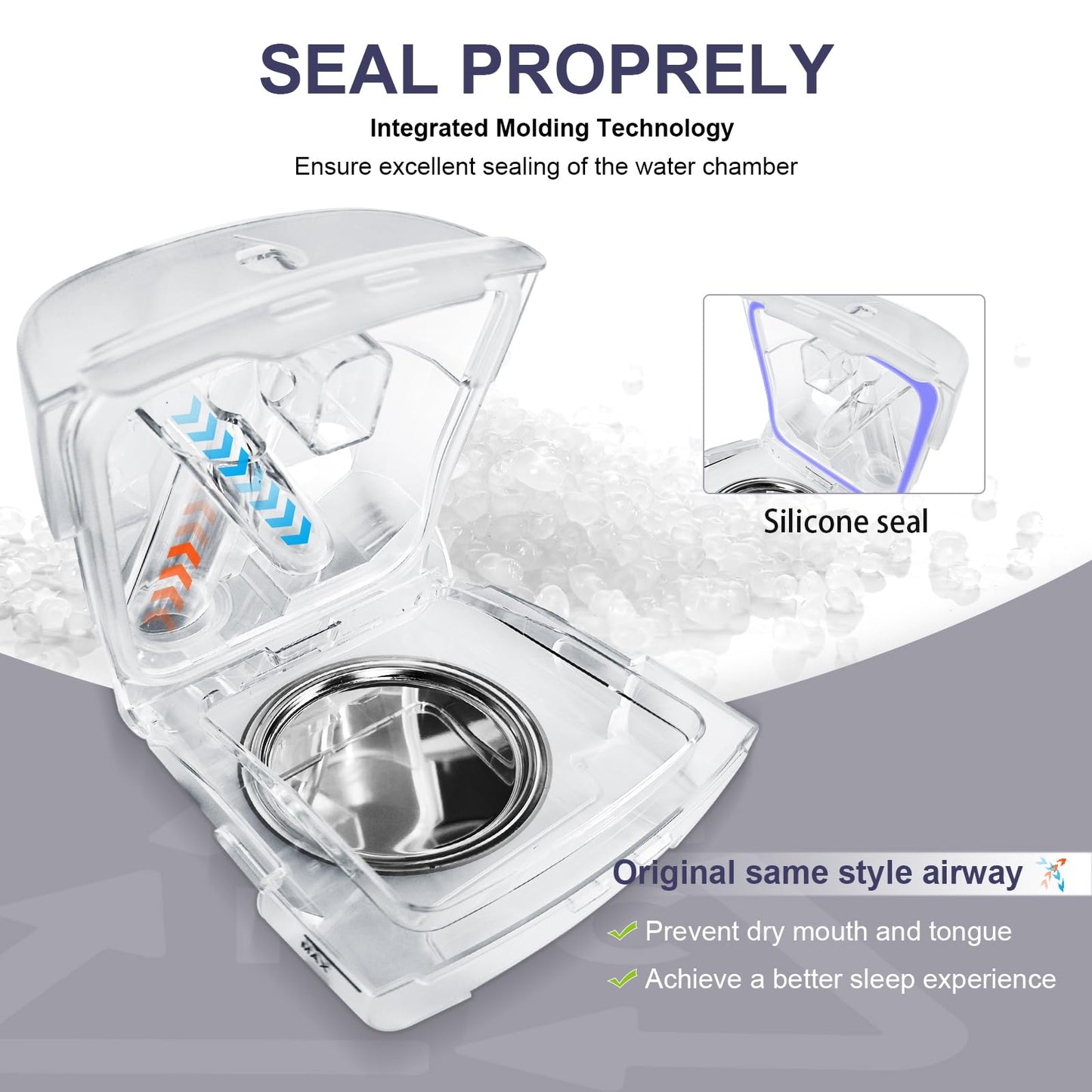 Clear plastic CPAP water chamber for AirSense 11