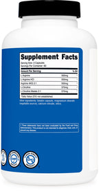 Authentic Nutricost Nitric Oxide supplement packaging showing the clear safety seal and daily usage directions.