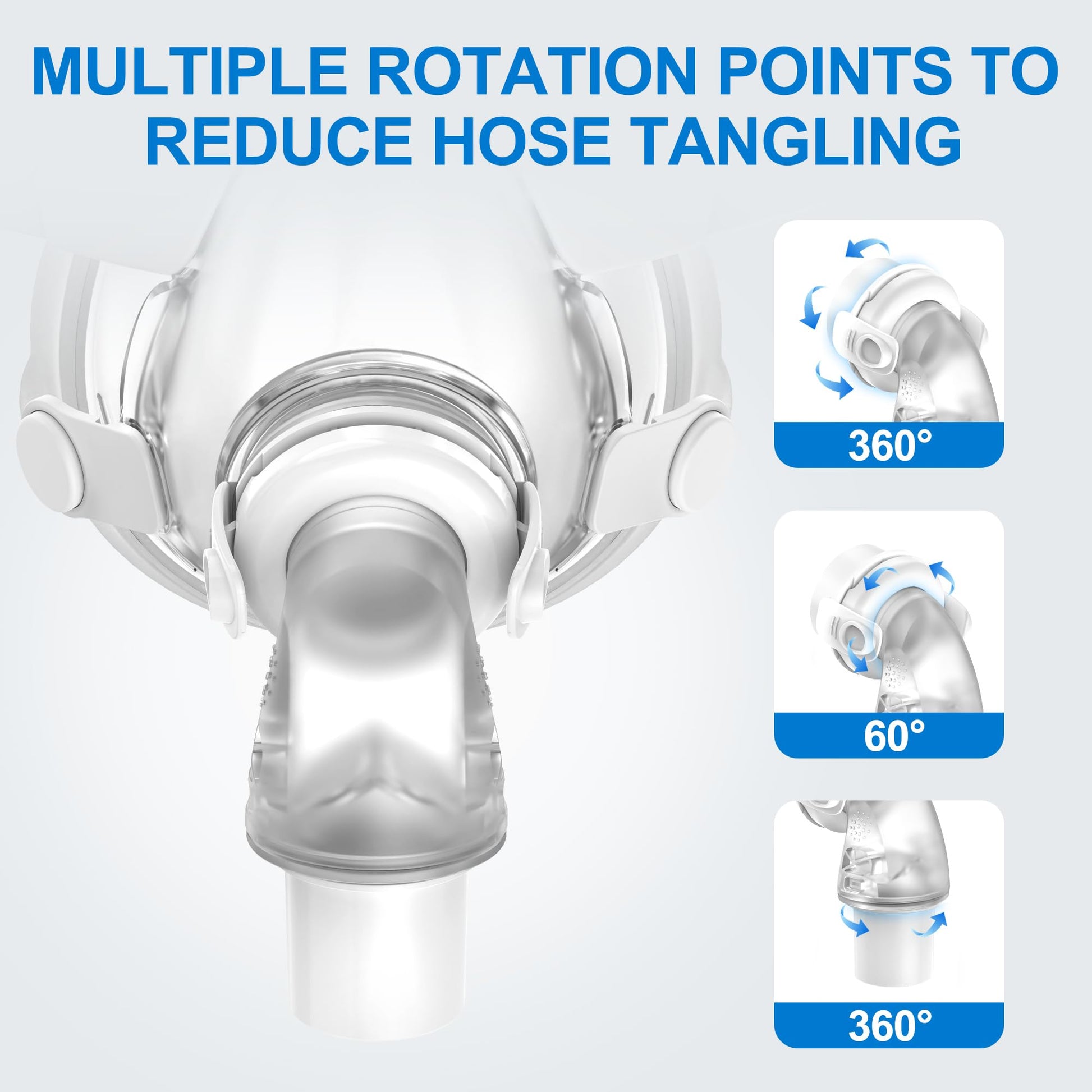 Side profile of Medihealer swivel elbow showing 360 degree rotation capability