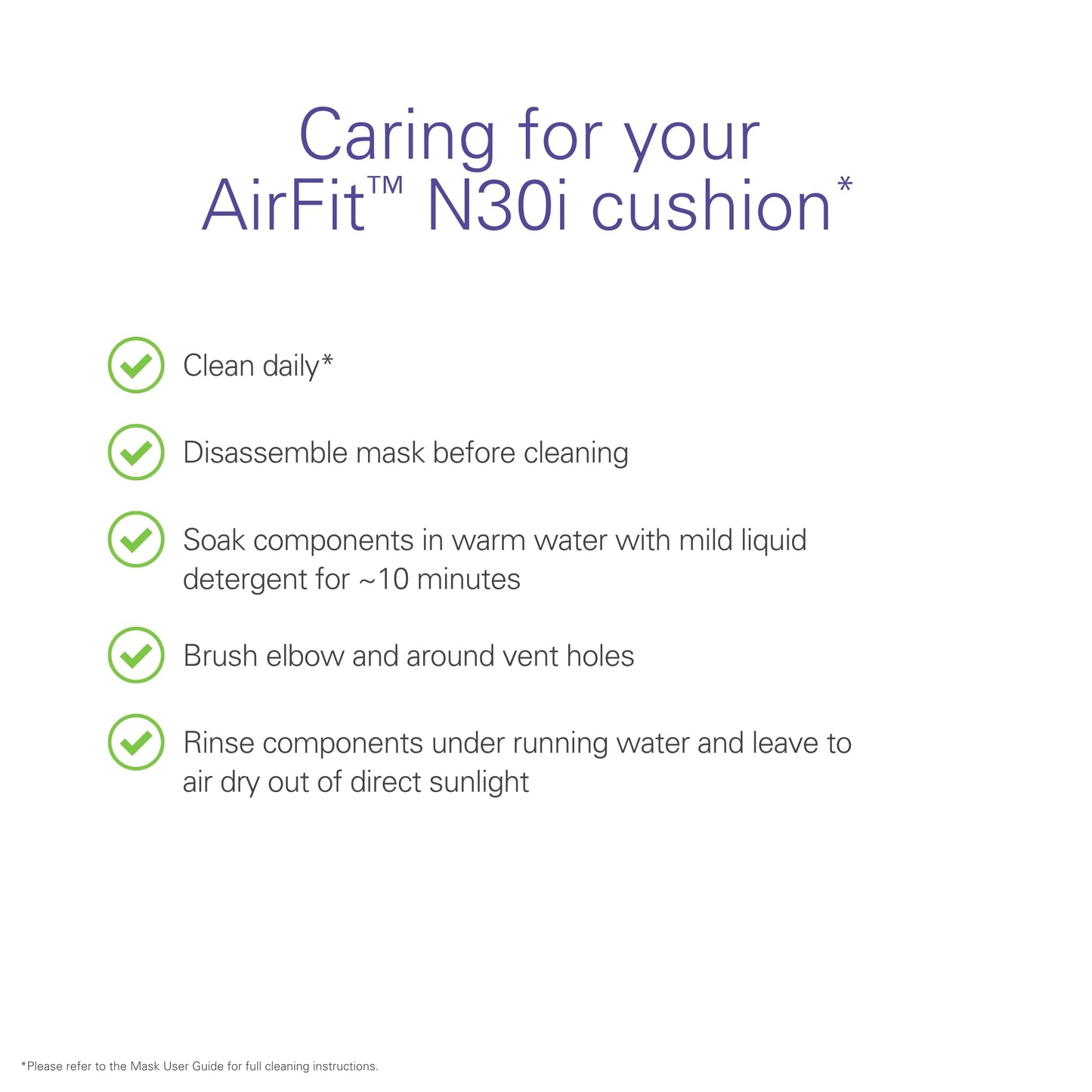 ResMed AirFit N30i cushion connection point