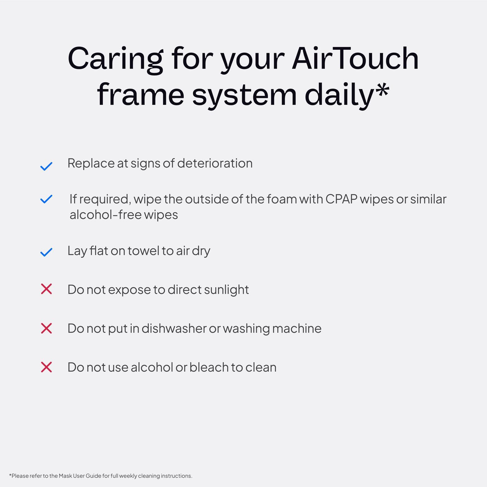 ResMed AirTouch F20 frame system components including elbow