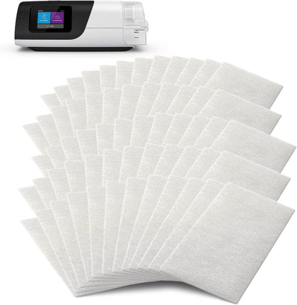 Side by side comparison of new and used CPAP filter