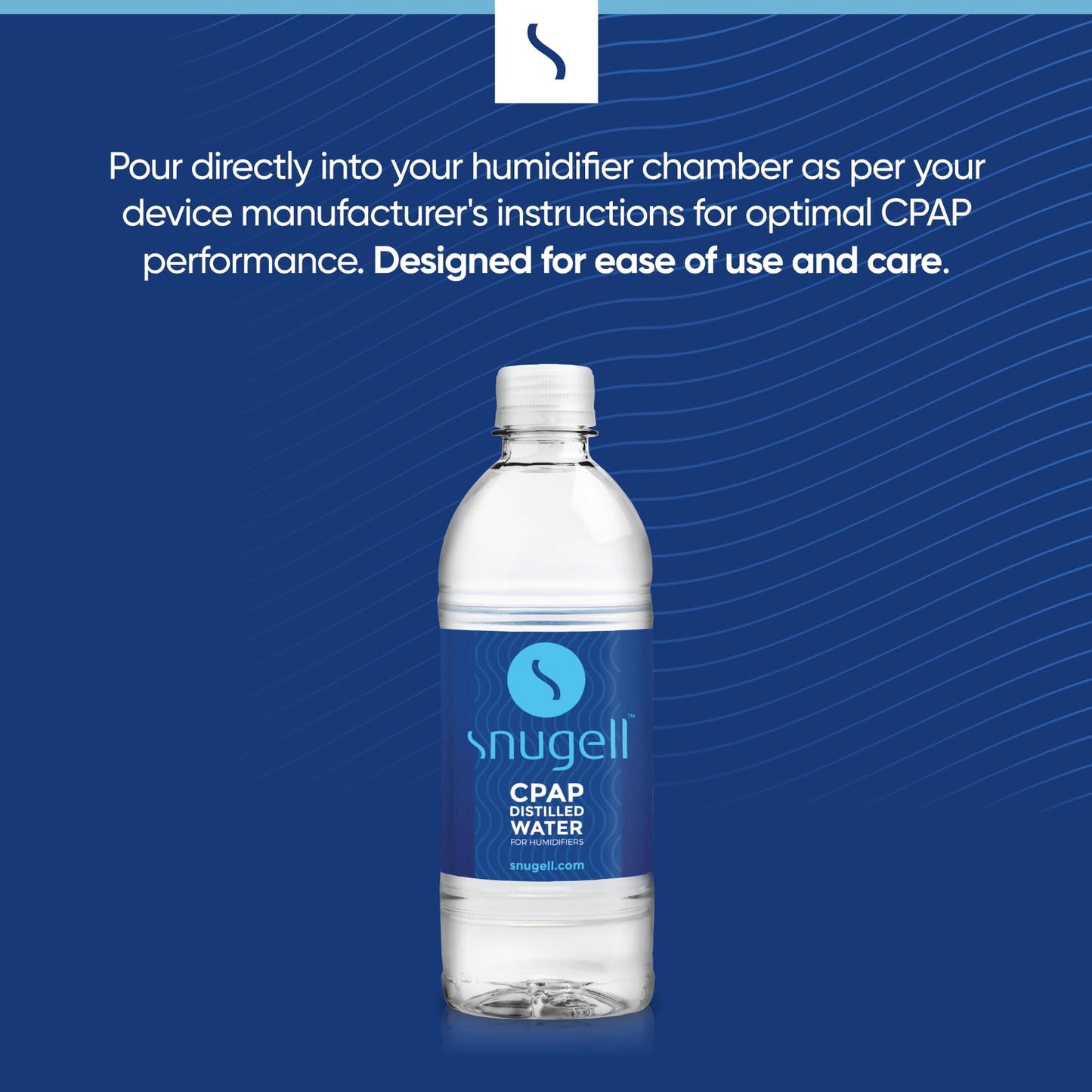 Twelve pack of Snugell CPAP water bottles for travel
