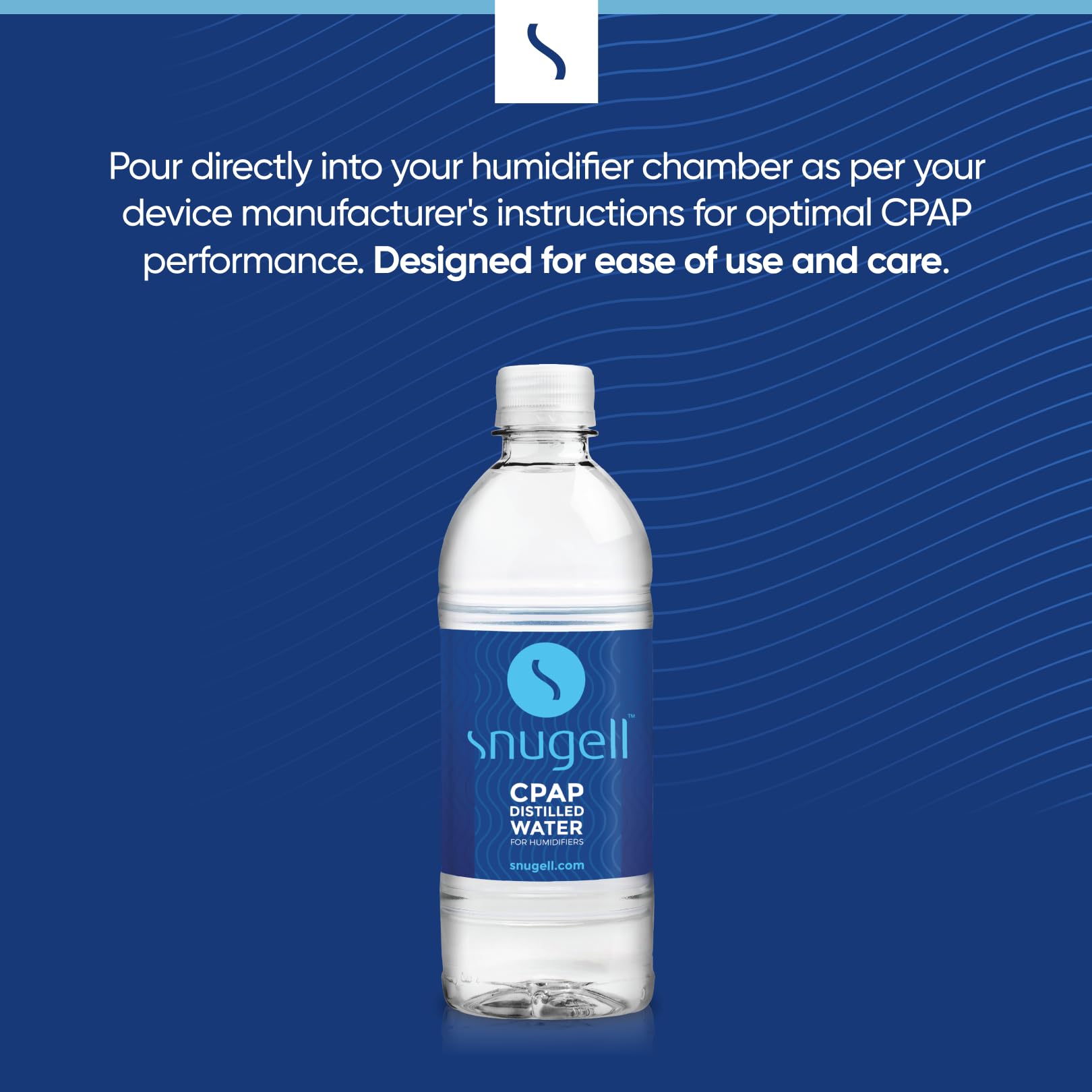 Twelve pack of Snugell CPAP water bottles for travel