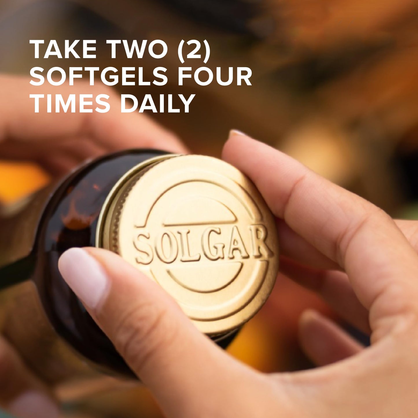 Close up of the nutritional facts and ingredient list on the back of the Solgar flaxseed oil capsule bottle.